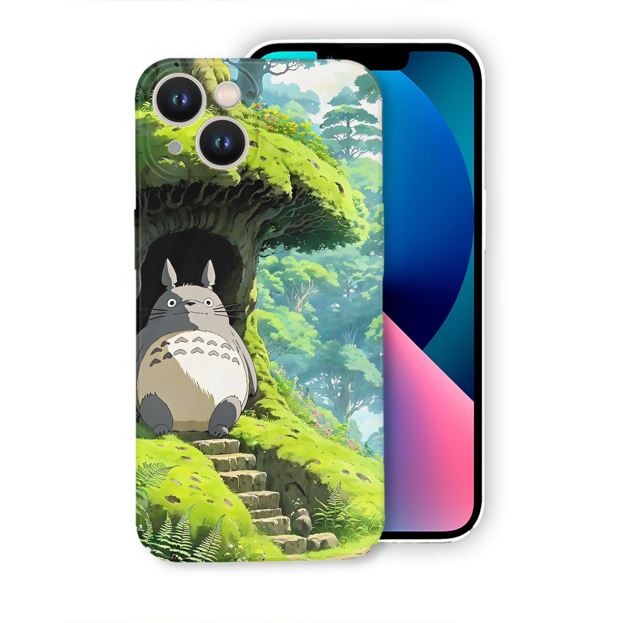 （画像用） となりのトトロ 草壁メイ 草壁サツキ My Neighbor Totoro Satsuki Kusakabe Mei Kusakabe 【iPhone 14シリーズ対応】ハードケース